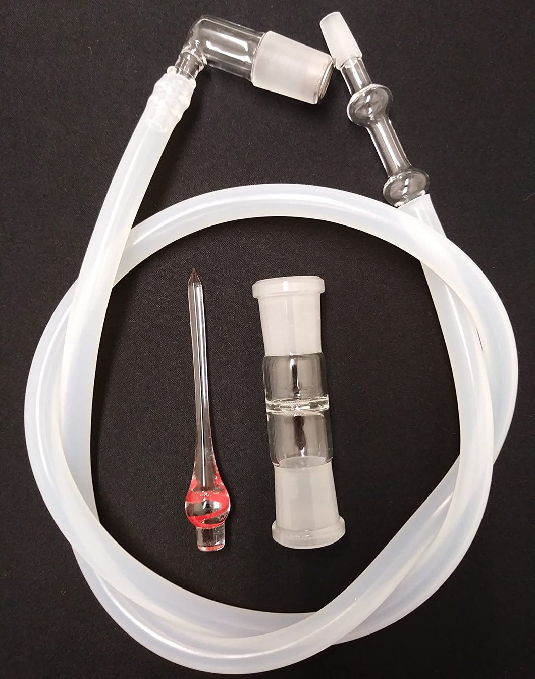 Chem-Si 3 Foot Silicone Tube Kit with Glass Adapters